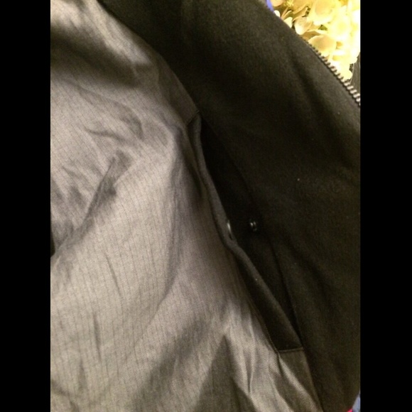 NEW $495 Rogue [ XXL ] Wool Bomber Jacket with Leather Sleeves‎ in Black - Picture 7 of 11